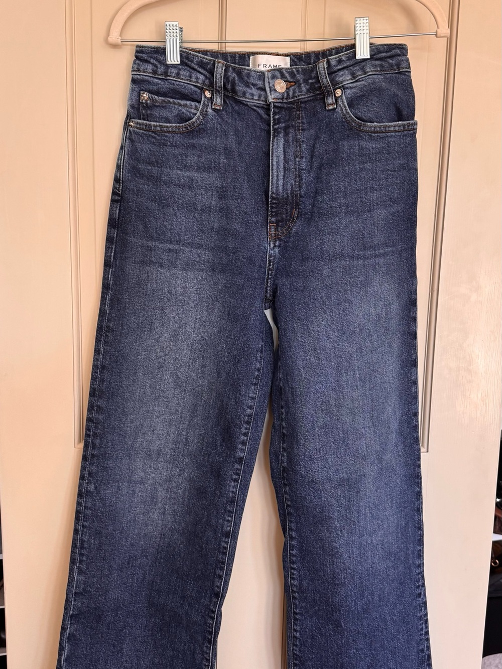 Frame Denim Dark Indigo Flare Jeans